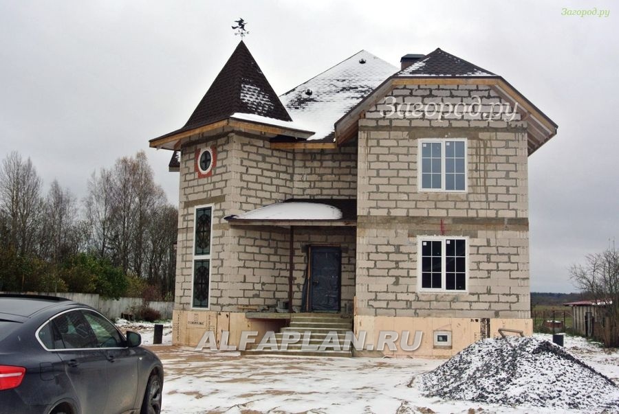 Превью для проекта в портфолио «Дом из газобетона по проекту 45А "Баттерфляй"»