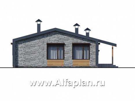 Проекты домов Альфаплан - «Йота» - каркасный дом с сауной - превью фасада №4