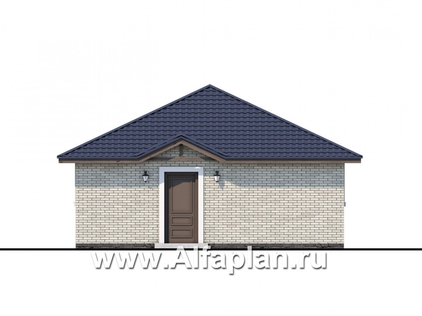 Проекты домов Альфаплан - Гараж с кладовой и мастерской - изображение фасада №4