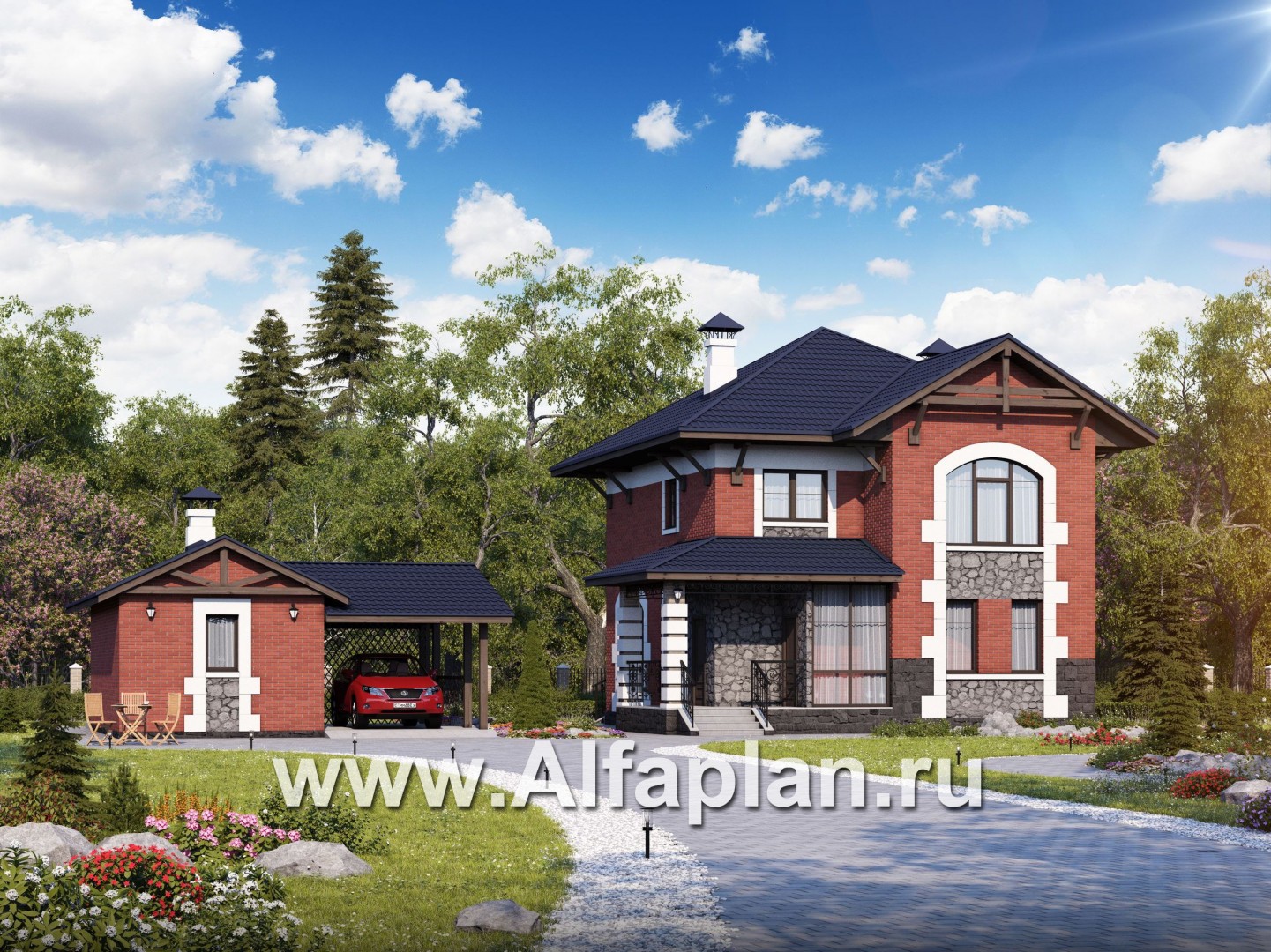 Проекты домов Альфаплан - «Фея сирени»_ДУО - основное изображение