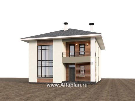 «Отрадное» - проект двухэтажного дома из газобетона, с террасой на главном фасаде - превью дополнительного изображения №4
