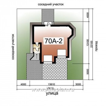 «Корвет Плюс» - проект трехэтажного дома, с гаражом на 2 авто в цоколе, с эркером - превью дополнительного изображения №1
