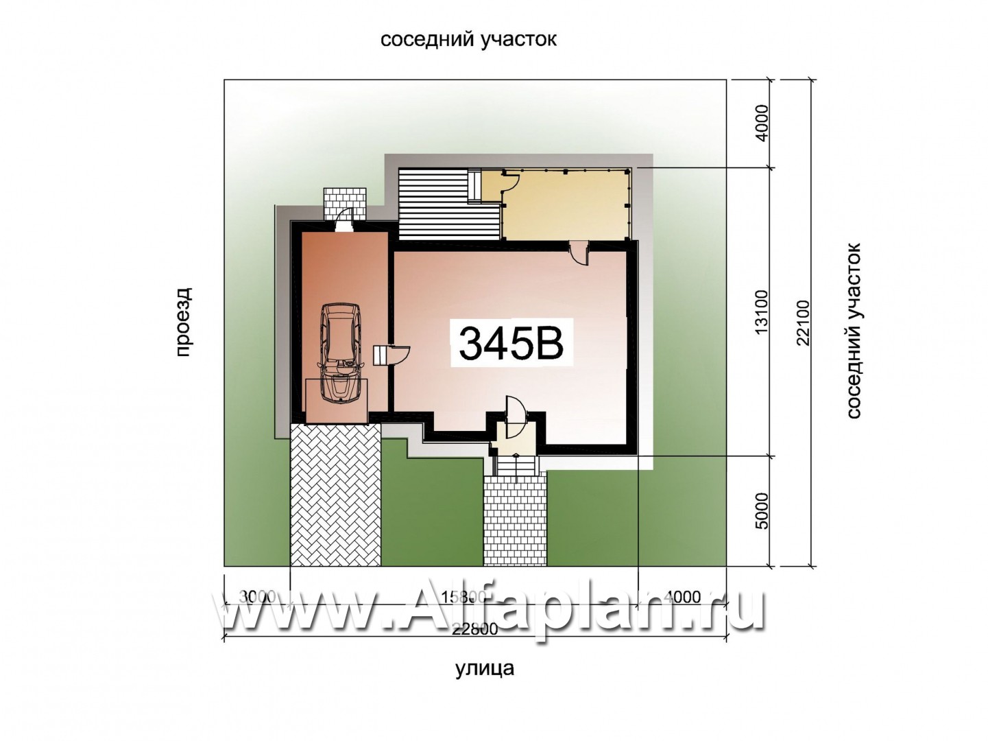 Проекты домов Альфаплан - «Лас Флорес» - романтический коттедж оптимальной площади с гаражом - дополнительное изображение №2