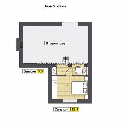 Проекты домов Альфаплан - Проект кирпичного дома для отдыха в фахверковом стиле - превью плана проекта №2