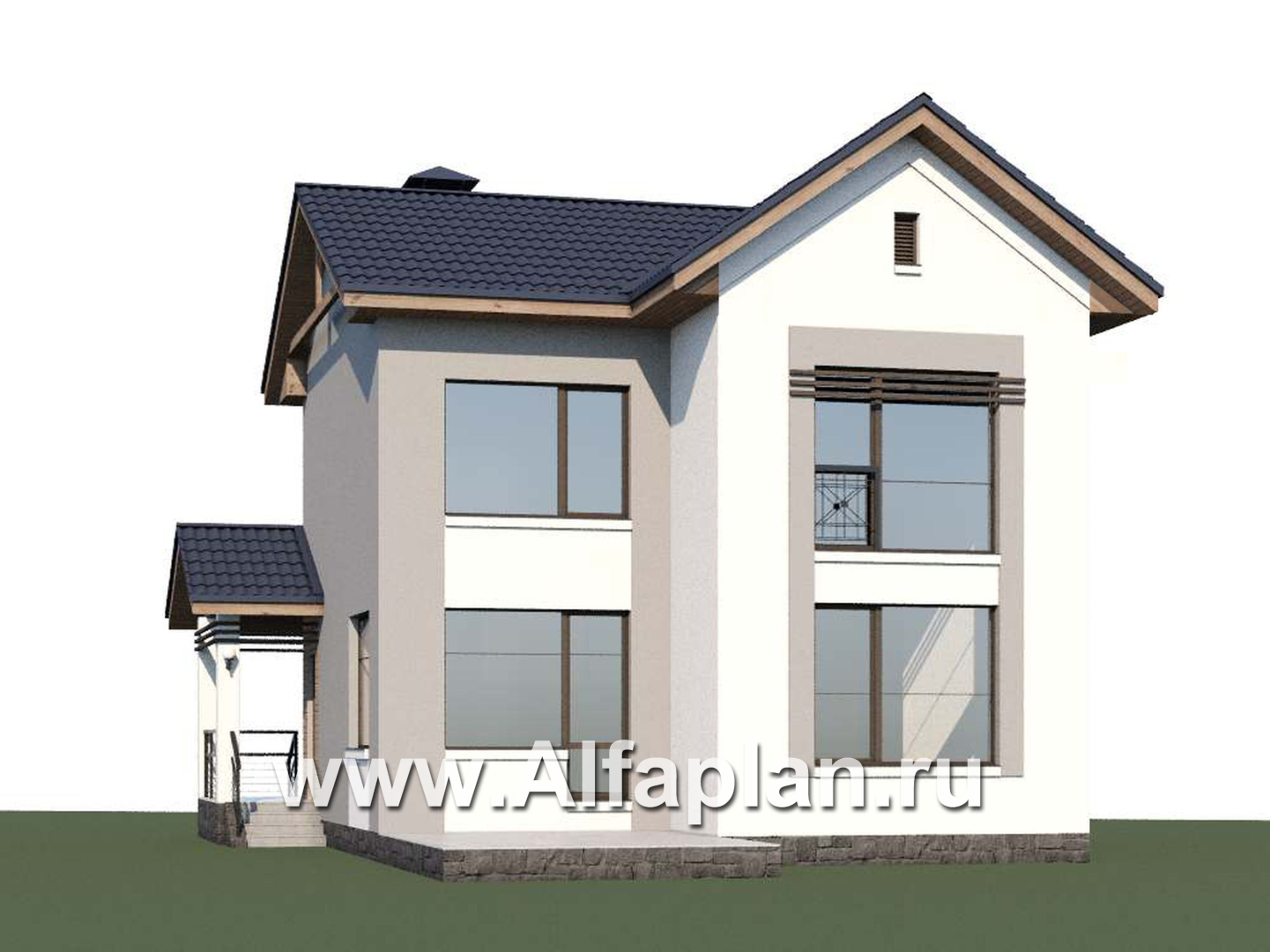 «Каюткомпания» - проект двухэтажного дома для небольшой семьи, 3 спальни - дизайн дома №1