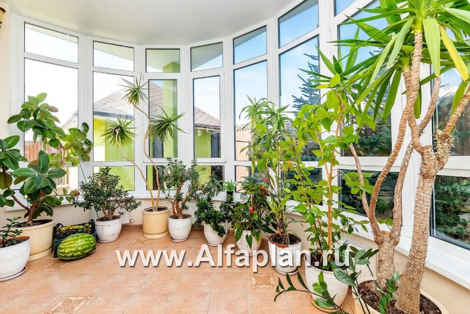 «Консул» - проект дома, со вторым светом гостиной, с террасой и с эркером, в стиле модерн - дизайн дома №11