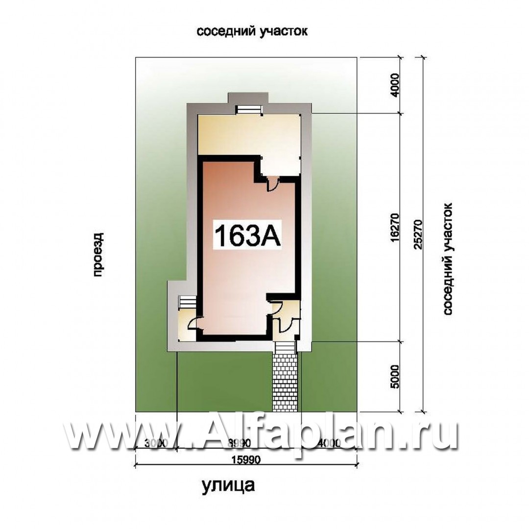 «Гольфстрим» - проект дома с мансардой в скандинавском стиле, с террасой, для узкого участка - дизайн дома №4