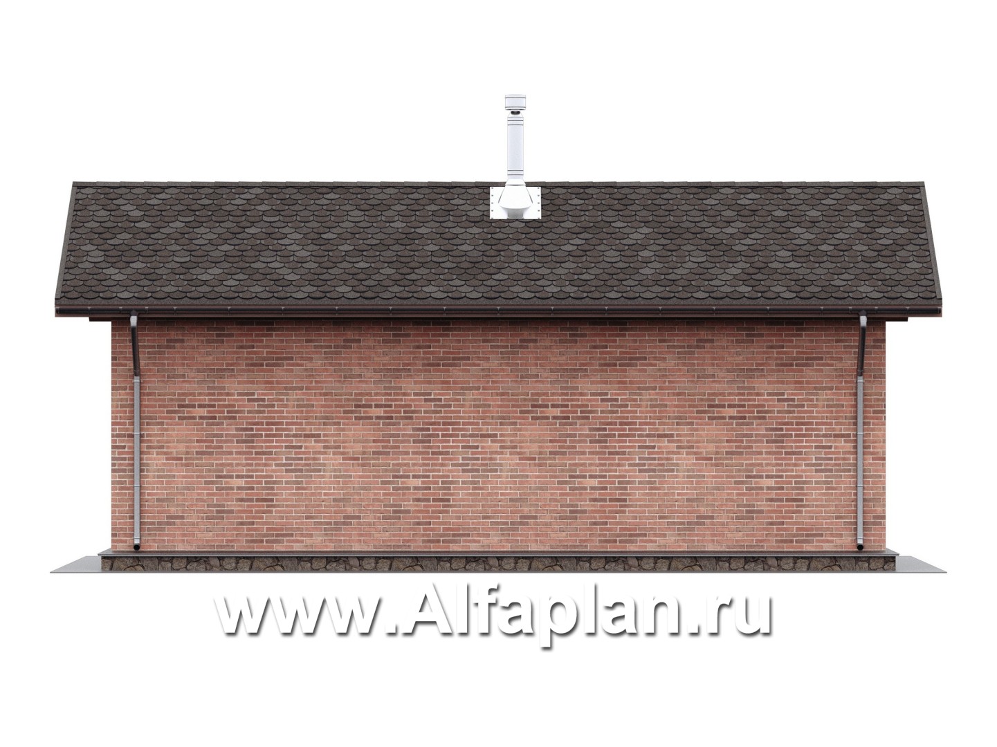 Проекты домов Альфаплан - Проект бани с остекленной верандой - изображение фасада №4