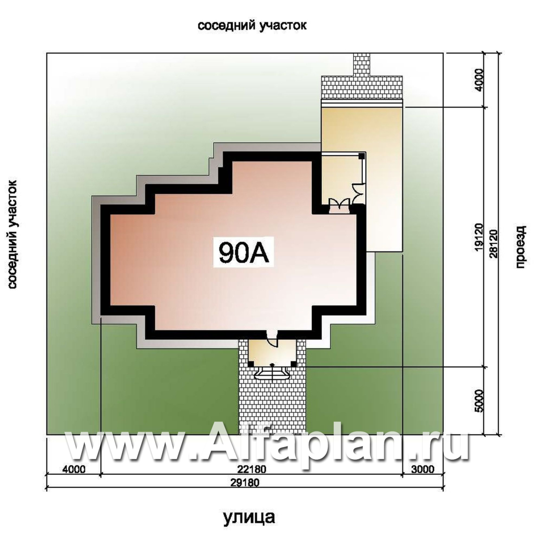 «Поместье» - проект одноэтажного дома, из кирпича, в классическом стиле - дизайн дома №2